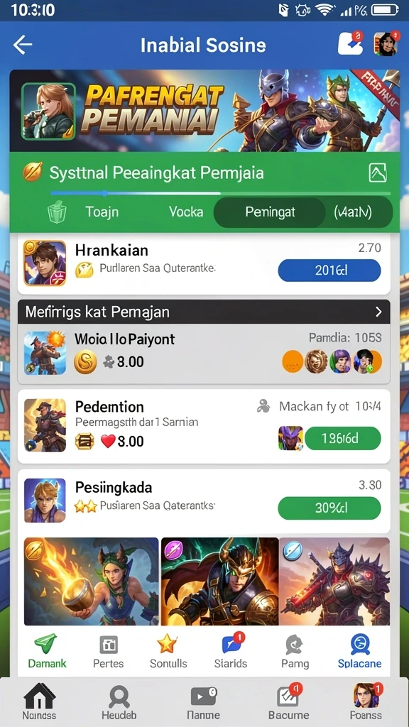 Tampilan antarmuka pengguna BIRUTOTO yang modern dan menarik.