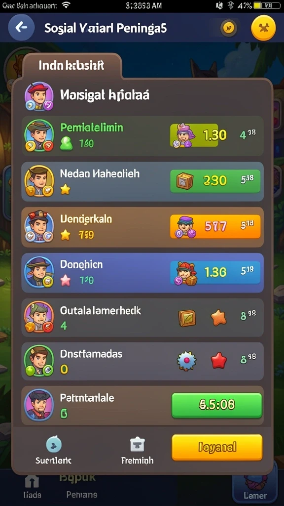 Tampilan awal yang menarik dan penuh warna.