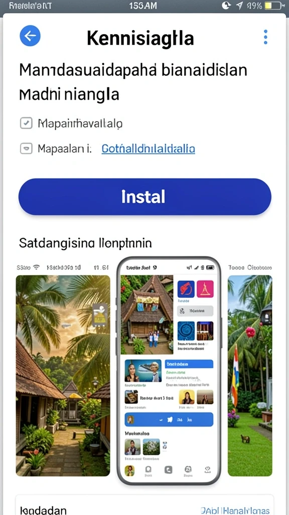 Screenshot tampilan antarmuka utama DUNIA77.