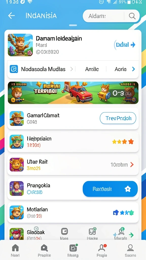 Screenshot menunjukkan kebun subur dengan berbagai tanaman.