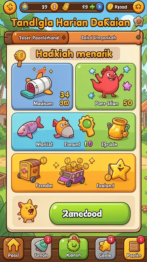 Screenshot memperlihatkan karakter dalam aksi menyelam.