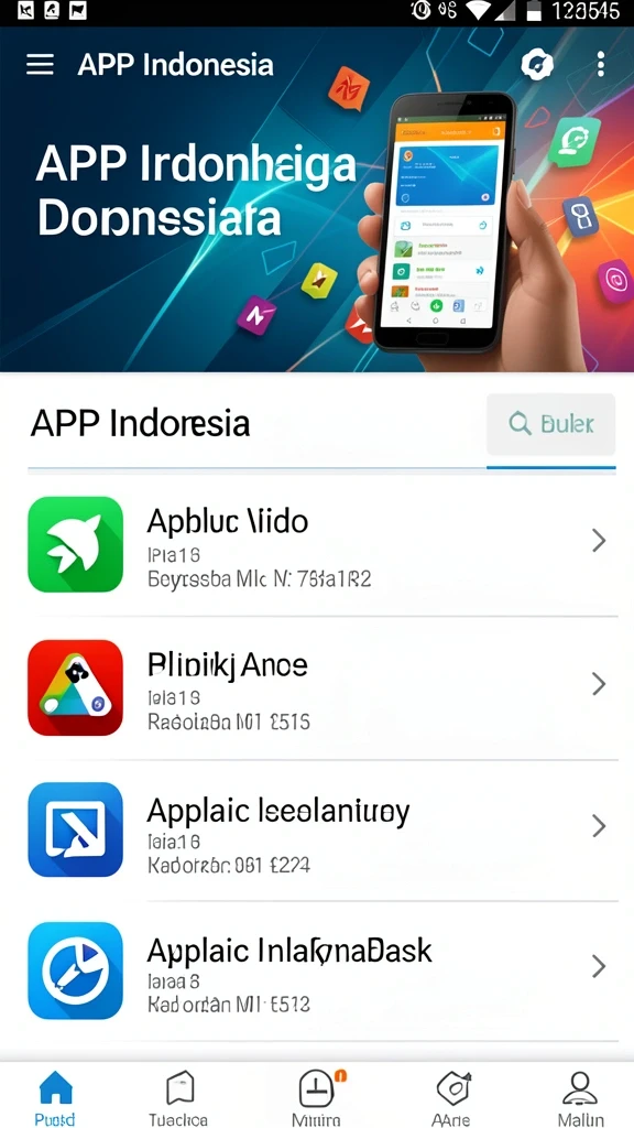 Tampilan utama dengan desain yang menarik dan intuitif.
