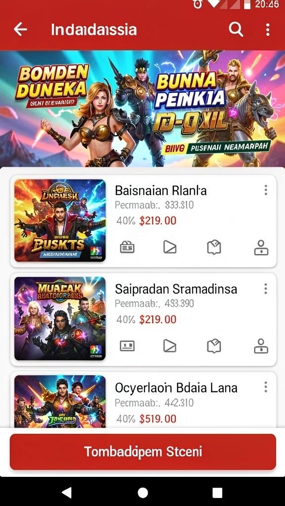Tampilan antarmuka yang intuitif dan menarik.