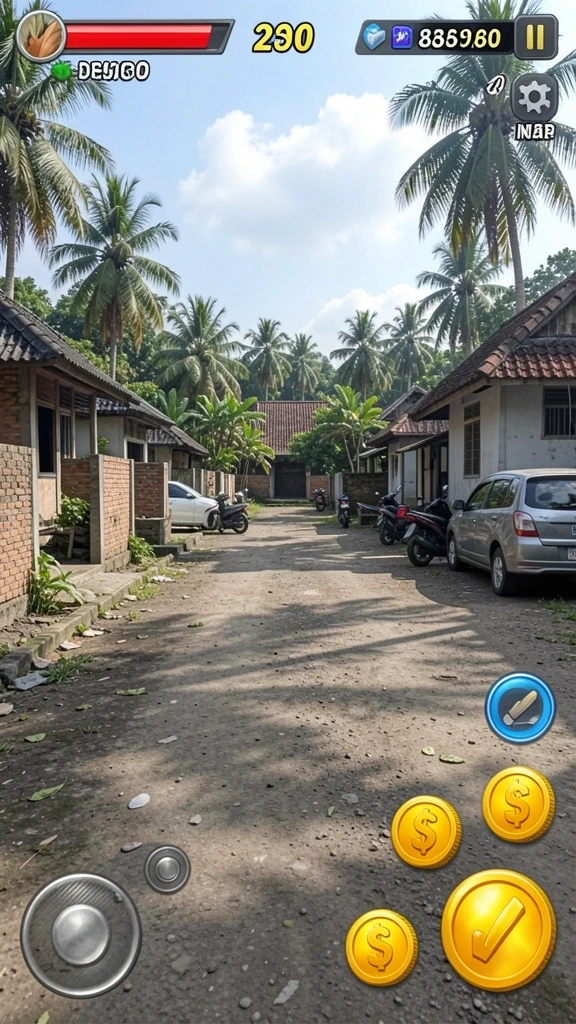 Visualisasi sistem upgrade karakter yang menarik.