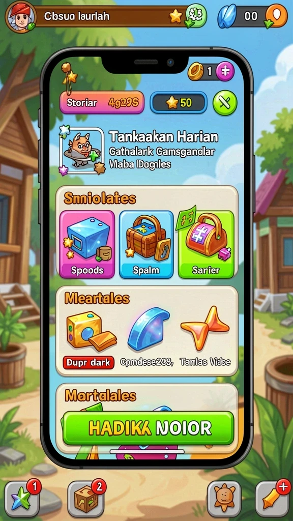 Ilustrasi karakter dengan desain yang unik dan menarik.